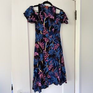 Anthropologie dress floral off-the-shoulder